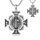 Shusukue St. Benedikt Medaille für Herren 925er Sterlingsilber Heiliger Benedikt-Kreuz-Anhänger San Benito-Medaillon Heiliger Benedikt Schutzschmuck religiöse Geschenke für Männer und Ehemänner