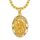 Shusukue St. Christoph Kette, Saint Christoph Amulett Schutzpatron Halskette 925 Sterling Silber, Medaillen Gebetsmünzen Anhänger Christlicher Religiöser Schmuck für Frauen Männer (Gold)