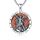 Shusukue Holz St. Michael Kette Erzengel Saint Michael Amulett Schutzpatron Halskette 925 Sterling Silber, Medaillen Gebetsmünzen Anhänger Christlicher Religiöser Schmuck für Männer