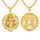 Shusukue Gold St. Benedikt Kette 925 Silber Heiliger Benedikt Medaille Amulett Schutzpatron Halskette Christlicher Religiöser Anhänger