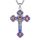EUDORA Harmony Ball Sterling Silber S925 Kreuz Kette für Damen Herren, Vintage Kruzifix Halskette Jesus Kreuz Anhänger Glaube Schmuck Christlicher Geschenk für Herren Frauen Mutter Vater, 22"+2"
