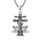 XIXLES Saint Benedict Halskette Sterling Silber Caravaca Kreuz Halskette für Männer Frauen gesegnet St. Benedikt Anhänger große Amulett Caravaca Kreuz Anhänger Halsketten Talisman Schmuck Geschenke