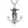 XIXLES Saint Benedict Halskette 925 Sterling Silber St Benedict Anker Religiöser Beschützer Anhänger St. Benedict San Benito Halsketten Schmuck Geschenke für Frauen Männer