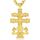 AEONSLOVE Caravaca Kreuz Kette Silber 925 Kreuzkette Silber Herren Kruzifix Halskette Damen Jesus Anhänger Religiöse Geschenke Schutzamulett Christlicher Schmuck Herren (goldene)