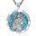 EUDORA Heiliger Judas Thaddäus mit Türkis Kette Medaille für Damen Herren Sterling Silber 925, Heiliger Judas Thaddäus Amulett Anhänger Christlicher Schmuck Geschenke für Frauen Männer, 22"