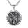Shusukue Silber 925 Erzengel Heilige Gabriel Silberkette mit Anhänger Saint Gabriel Schutz Schmuck
