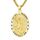 Shusukue Gold St. Michael Kette Sterling Silber Erzengel Saint Michael Amulett Schutzpatron Halskette Medaillen Gebetsmünzen Anhänger Christlicher Religiöser Schmuck für Frauen Männer
