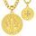 AEONSLOVE Heiliger Benedikt Halskette Silber 925 für Herren Damen Benedikt Kreuz Anhänger Benedikt Medaille Christliche Katholische Schmuck Religious Protector Talisman Kette (Goldene)