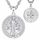 AEONSLOVE Heiliger Benedikt Halskette Silber 925 für Herren Damen Benedikt Kreuz Anhänger Benedikt Medaille Christliche Katholische Schmuck Religious Protector Talisman Kette (Weiße)