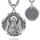 AEONSLOVE Heiliger Gabriel Kette Silber 925 für Herren Damen Erzengel Gabriel Medaille Saint Gabriel Halskette Christliche Katholische Schutz Talisman Religiöse Schmuck