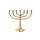 NKlaus Menorah Leuchter 7- armig Messing Gold Kerzen bis Ø 1,5cm Kerzenständer Höhe: 15cm Menora Breite :18cm Kirchenbedarf Dekoration 4034