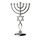 Ananadashop Kerzenhalter Silber Stern David Judaica 7 Zweige israelische Menorah Hanukka