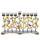 The Dreidel Company Chanukkah-Menorah, Emaille, Granatapfel und Blauer Vogel, handbemalt, emailliertes Metall Menora