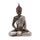 Deco 79 Polystone Buddha-Skulptur, meditierende Heimdekoration, Statue mit gravierten Schnitzereien und Reliefdetails, Akzentfigur, 15,2 x 10,2 x 20,3 cm, Schwarz