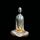Daisylily Buddha-Statue, Gesichtslose Buddha-Statue, massives Gusseisen, Indoor/Outdoor, Zen-Dekor für Meditation und spirituellen Raum