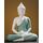 Qinlang 30,5 cm grüne Buddha-Statue für Heimdekoration, Keramik-Meditations-Buddha-Dekoration für Zuhause