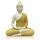 Houlu 30,5 cm Keramik-Buddha-Statue, sitzender Buddha, meditierend, sitzend, Buddha-Figur für Zuhause, Büro, Garten, Innen/Außen – Gelb
