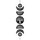 CREATCABIN 7pcs Fasi Lunari Appeso A Parete Boho Decor Arte Della Parete In Legno Decorazione Witchy Segni Del Ciclo Lunare In Legno Nero Gotico Moderno Segno Appeso Decorazione per 72.5x16cm