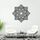 Resama Schwarz Große Metall Runde Mandala Wand Dekor, Einzigartige Lotus Blumen Wand Kunst für Wohnzimmer Schlafzimmer Badezimmer Korridor Home Zimmer und Büro Dekoration…