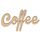 CREATCABIN Laser Cut Holzschild Wandkunst Kaffee Brief Zeichen Dekorative Wandskulptur Hängende Dekor Unvollendet Für Einweihungstür Wand Raumdekoration 25 x 14 x 0.6cm
