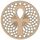 CREATCABIN 12inch Antikes Ankh Ägyptische Kreuz Holzwandkunst Kristallgitter Heilige Laser Cut Wandskulptur Hängendes Dekor Spirituelles Symbol Flache Runde Für Home Office Yoga Studio Dekoration