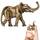 TUYOBG Vintage Messing Elefant – Ganesha Figur als Glücksbringer und Feng Shui Miniatur-Elefantenstatue, Dekorative Tierfigur aus Metall für Wohnzimmer, Büro Tischdeko & Chinesische Wohnkultur