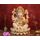 SHIVAJI ARTS Ganesha Statue 31cm Groß Handgemalt Staub Marmor Lord Ganesha Idol auf Lotus Ganapati Vinayaka Hinduistisches Glücksgeschenk für Neuanfang