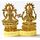 PARIJAT HANDICRAFT 10,2 cm Hindu-Gott Lakshmi Ganesha Metallfigur Statue Idol Murti Set für Zuhause Indianer Diwali Festival Pooja Puja Dekor Indische Geschenkartikel