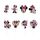 dekora - Set für Cupcakes und Muffin Deko Geburtstag - Minnie Maus Cupcake Topper aus Papier - 16 Stück in 8 verschiedenen Designs