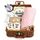 Neugeborenen Geschenk, 7-in-1Baby Geschenkset für Jungen Mädchen: Baby Decke,Schmusetuch, Holzrassel mit Elefant, Lätzchen,Socken in Geschenkbox|Baby Geburt Geschenk, Babyparty Idee-Rose Pink