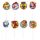 dekora - Set für Cupcakes und Muffin Deko Geburtstag - Paw Patrol Cupcake Topper aus Papier - 16 Stück in 8 verschiedenen Designs