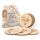 Holz Meilensteinkarten Baby auf deutsch - 30 Meilensteine auf edlen Holzscheiben als Geschenk zur Geburt/zur Babyparty für Schwangere, werdende Mütter, werdende Eltern.