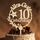 Giftota Cake Topper 10. Geburtstag Holz mit LED Lichterkette - Tortendeko 10. Geburtstag Deko - Kuchen Deko für Jungen Mädchen