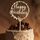 Giftota Cake Topper Happy Birthday aus Holz mit LED Lichterkette - Tortendeko Geburtstag, Kuchen Deko für Mädchen Jungen Frauen Männer - Größe 18 x 27 cm