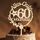 Giftota Cake Topper 60. Geburtstag Holz mit LED Lichterkette - Tortendeko 60 Geburtstag Deko Frauen Männer - Kuchen Deko für 60. Geburtstagsdeko