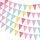 Alintor Wimpelkette Outdoor, 5 Pack Girlande Geburtstag, Einschulung Deko, Wimpelkette Outdoor Wetterfest, für Deko Gartenparty, Regenbogen Deko, Luftschlangen (Kein Stoffbeutel enthalten)