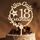 Giftota Cake Topper 18. Geburtstag Holz mit LED Lichterkette - 18. Geburtstag Deko Jungen Mädchen - Tortendeko 18. Geburtstagsdeko - Kuchen Deko für 18. Geburtstagsdeko