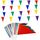 Wimpelkette Outdoor Bunt 4 Stück - 40M Große Wimpel Geburtstag Girlande Kunststoffe Wetterfest Party Deko für Garten Schulanfang Schulkind Kinder Kinderzimmer Fasching Karneval Party