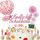 25 Stück Schulanfang Tortendeko, Tortendeko Einschulung, Einschulung Deko Kuchen Papierfächer für Junge und Mädchen Schulanfang Party Dekoration (Rosa)