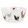 ReWu Schale Müslischale Porzellan Breakfast Ø 15 cm Geschir Bunte Hühner 650ML Bowl Frühstücksgeschirr Ostern Geschenkidee Tischdekoration 15x15x6,2 cm