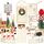 Qanmua 51 Stück Wichteltür Set, Weihnachten Elfentür, Wichtel Zubehör Im Dunkeln Leuchten, Backset, Baustelle, Adventskalender, Miniatur Wichtel Zubehör, Weihnachtsdekoration, DIY Geschenk für Kinder