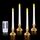 cimetech Flammenlose Kegelkerzen, batteriebetriebenes LED-Kerzenlicht mit ferngesteuerter Zeitschaltuhr und realistische 3D Wick für Abendessen, Kirchen, Tische, Hochzeiten Geburtstagsfeier(4er-Pack)