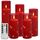 Da by LED Kerzen mit Eingelassener Lichterkette，Batteriebetriebene Kerzen mit Fernbedienung und 24 Stunde Timer，Flackernde Led Kerzen Für Weihnachtsdekoration,Heimdekoration(rot, 5er-Set)
