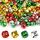 Hoiny Glöckchen zum Basteln, 200 Stück Bunte Metallglöckchen mit Ösen, 12MM für Schmuckherstellung, Weihnachten Dekoration, DIY (Gold, Silber, Rot, Grün)