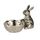 EGLO LIVING Dekoschale Ostern Ambalava, Deko Schale mit Osterhase, Elegante Osterschale zum Dekorieren, Osterdeko aus Aluminium in Silber, 25 x 16 cm