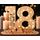 Giftota - 2026 Originelle 18 Geburtstag Geschenk Mädchen & Jungen - Geldgeschenke Geburtstag 18 mit LED Lichterkette Ständer - Holz-Schild Gästebuch - 18 Geburtstag Deko - Personalisierbares Geschenk