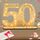Seutgjie Originelle Geschenk 50 Geburtstag Frau Mann 1976-2026, Goldene Hochzeit 50, Geldgeschenke Geburtstag 50 mit LED Lichterkette Geschenkpapier, Holz Schild 50 Geburtstag Deko Tischdeko Gästebuch