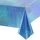 Blau Party Tischdecke Glitzer - Foil Geburtstag Tischdecken Wasserabweisend Einweg Deko für Meerjungfrau Unterwasserwelt Frozen Sti Dog Blue Hunde Gefrorene Toys Einschulung Schulkind Party