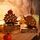 Valery Madelyn 2er Herbstdeko Igel Deko Figuren mit LED Timer aus Rost Bunt Metall,Holz Sockel,Beidseitig Rostig,Herbst Deko Innen Ornament für Tisch Fenster,Geschenk Fall Decor Halloween,15/16cm