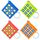Otuuz Tic Tac Toe Spiel Schlüsselanhänger für Kinder Alter 8-12 Tic Tac Toe Mitbringsel Kunststoff Schlüsselanhänger für Mini Rucksack Geburtstag Jungen Mädchen(Rot, Blau, Orange, Grün,8 Stück)
